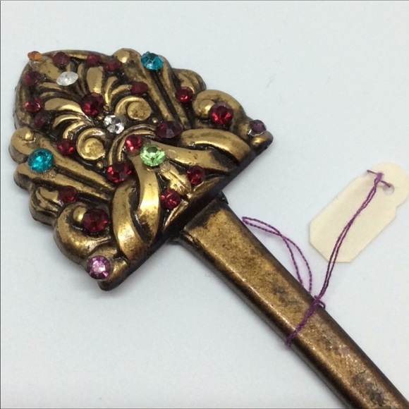 Vintage Boho Jeweled Romantic Hair Pin - Picture 1 of 8